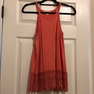 Coral Halter Tank Top - Medium
